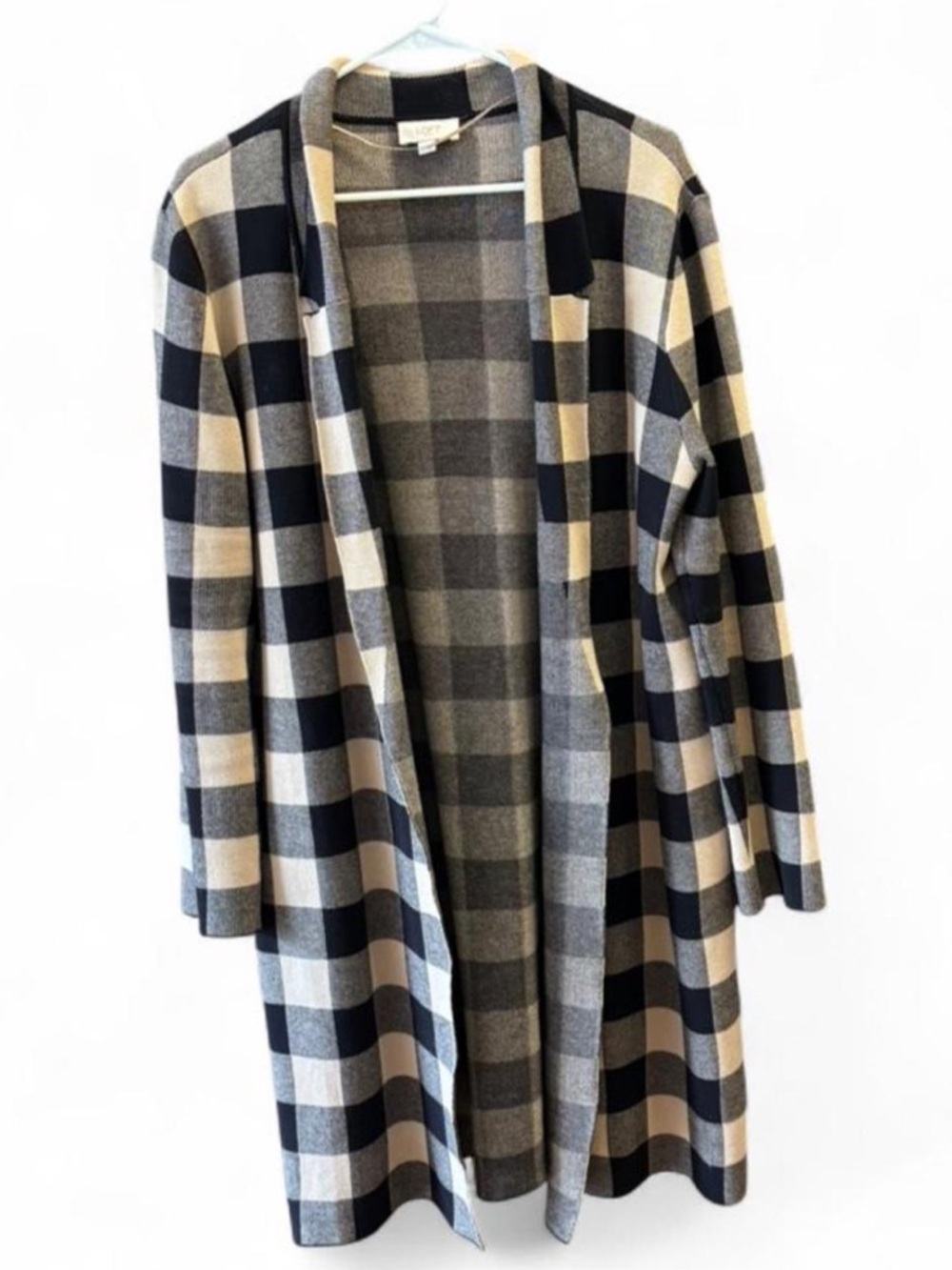 LOFT Plaid Sweater Blazer